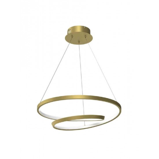 Powertech LED Φωτιστικό Οροφής 25W 4000K 1m (HLL-0155) Χρυσό