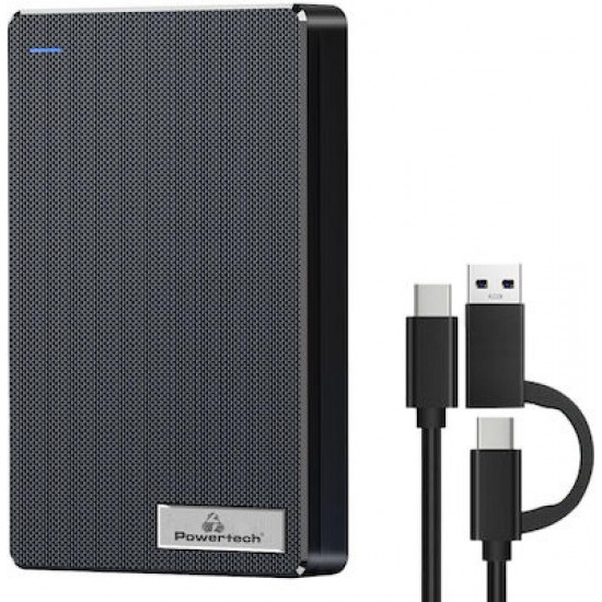 Powertech (PT-1232) Μαύρη Θήκη για Σκληρό Δίσκο 2.5