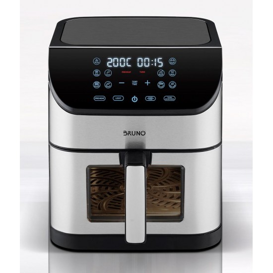 Bruno BRN-0194 Ασημί Air Fryer 8lt