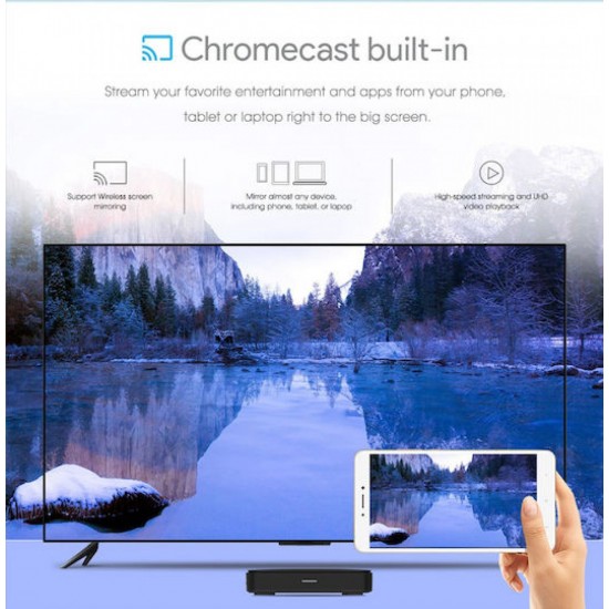 Mecool TV Box 4K UHD με WiFi USB 2.0 (2GB/32GB) με Λειτουργικό Android και Google Assistant (MCL-KM7SE)
