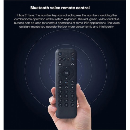 Mecool TV Box 4K UHD με WiFi USB 2.0 (2GB/32GB) με Λειτουργικό Android και Google Assistant (MCL-KM7SE)