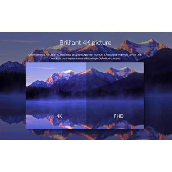 Homatics TV Box R Lite BOXRLITE4K 4K UHD με WiFi USB 2.0 2GB RAM και 32GB Αποθηκευτικό Χώρο με Λειτουργικό Android 12.0 και Goog