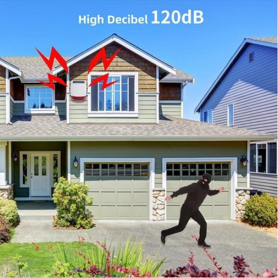 POWERTECH ηλιακή σειρήνα PT-1287, εξωτερικού χώρου, 120dB, κόκκινη PT-1287.