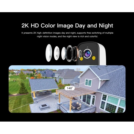 Vstarcam BG55 IP Κάμερα Παρακολούθησης 4G Full HD+ 3MP Αδιάβροχη Μπαταρίας με Αμφίδρομη Επικοινωνία και Φακό 2.8mm 4G