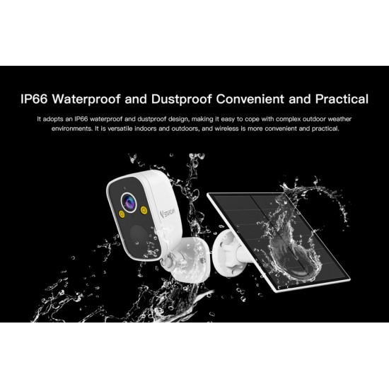 Vstarcam BG55 IP Κάμερα Παρακολούθησης 4G Full HD+ 3MP Αδιάβροχη Μπαταρίας με Αμφίδρομη Επικοινωνία και Φακό 2.8mm 4G