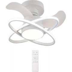 POWERTECH ανεμιστήρας οροφής HLL-0177 με LED φως, 96W, Φ60x28cm, λευκός