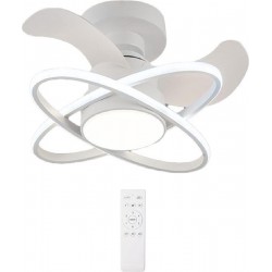 POWERTECH ανεμιστήρας οροφής HLL-0177 με LED φως, 96W, Φ60x28cm, λευκός