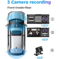 Powertech Κάμερες Αυτοκινήτου Μπροστινή / Καμπίνας / Οπισθοπορείας με 2