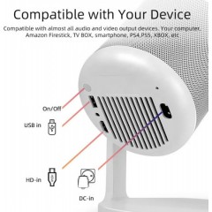 Powertech Smart Projector 1080p Full HD Wi-Fi (PT-1305) White