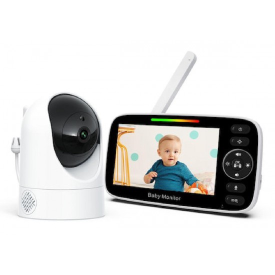 Powertech Ασύρματη Ενδοεπικοινωνία Μωρού με Κάμερα και Οθόνη 4.3