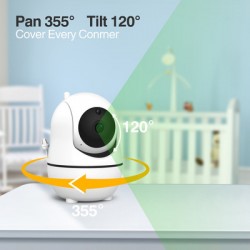 Powertech Ασύρματη Ενδοεπικοινωνία Μωρού με Κάμερα και Οθόνη 7