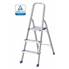 HOME USE σκάλα αλουμινίου HUH-0201 με 2+1 σκαλοπάτια 117.5cm