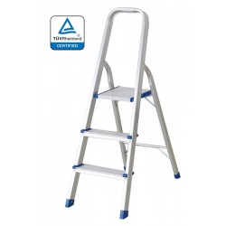 HOME USE σκάλα αλουμινίου HUH-0201 με 2+1 σκαλοπάτια 117.5cm