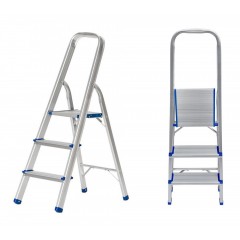 HOME USE σκάλα αλουμινίου HUH-0201 με 2+1 σκαλοπάτια 117.5cm