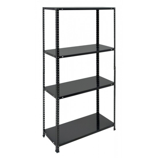 HOME USE μεταλλική ραφιέρα HUH-0200 με 4 ράφια 75x30x150cm μαύρη