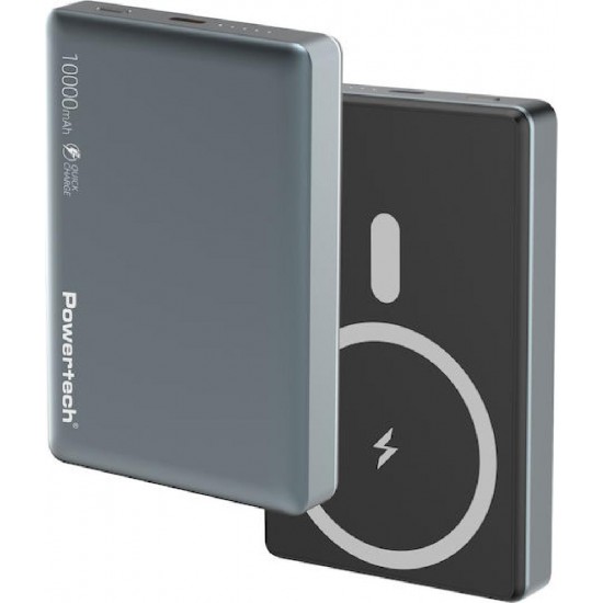 Powertech MagSafe Power Bank 10000mAh 20W (PT-1377) Γκρι