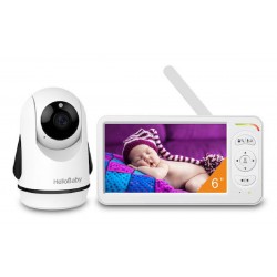 HelloBaby Ασύρματη Ενδοεπικοινωνία Μωρού με Αμφίδρομη Επικοινωνία & Νανουρίσματα (HB6364) Λευκή