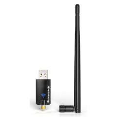 Powertech PT-1386 Αντάπτορας Δικτύου USB με Ασύρματη Σύνδεση Wi-Fi 900Mbps και Αποσπώμενη Κεραία