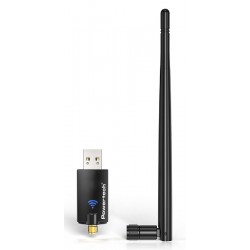 Powertech PT-1386 Αντάπτορας Δικτύου USB με Ασύρματη Σύνδεση Wi-Fi 900Mbps και Αποσπώμενη Κεραία