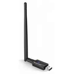 Powertech PT-1386 Αντάπτορας Δικτύου USB με Ασύρματη Σύνδεση Wi-Fi 900Mbps και Αποσπώμενη Κεραία