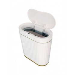 HOME USE κάδος απορριμμάτων  με φωτοκύτταρο, 9lt, HUH-0227 λευκός