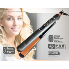 Bruno Πρέσα Μαλλιών με Κεραμικές Πλάκες 45W (BRN-0217) Black/Copper