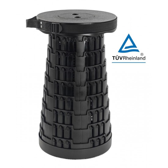 HOME USE πτυσσόμενο καρεκλάκι HUH-0230 αντοχή έως 250kg, 25.5x45cm Black