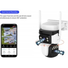 Vstarcam IP Dual Κάμερα Παρακολούθησης Wi-Fi Full HD+ 3MP Αδιάβροχη Μπαταρίας με Αμφίδρομη Επικοινωνία και Φακό 4mm (CB621DR)