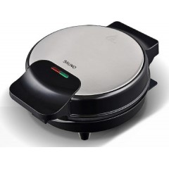 Bruno Βαφλιέρα 1000W Στρογγυλή 19cm (BRN-0253) Inox-Μαύρη
