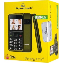 Powertech Eco V2 PTM-42 Dual SIM Κινητό με Μεγάλα Κουμπιά Χακί