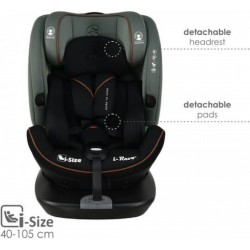 Bebe Stars I-Revo Καθισματάκι Αυτοκινήτου i-Size με Isofix Olive