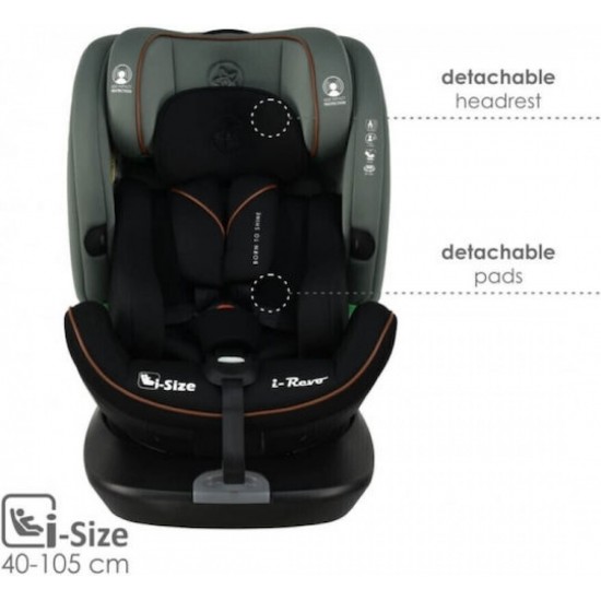 Bebe Stars I-Revo Καθισματάκι Αυτοκινήτου i-Size με Isofix Olive