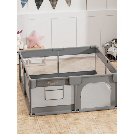 Bebe Stars Playzen Πάρκο για Mωρά Tετράγωνο 150x150cm (880*100) Grey
