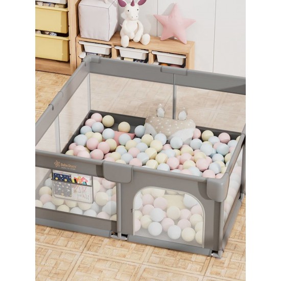 Bebe Stars Playzen Πάρκο για Mωρά Tετράγωνο 150x150cm (880*100) Grey