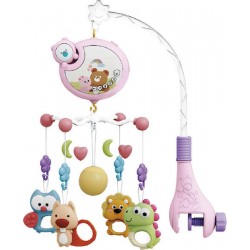 Bebe Stars Μουσικό Κρεβατιού Με Φως Cartoon Bear Pink 860-140