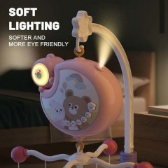 Bebe Stars Μουσικό Κρεβατιού Με Φως Cartoon Bear Pink 860-140