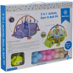 Bebe Stars 3-in-1 Activity Gym N Ball Pit (100-160) Turtle