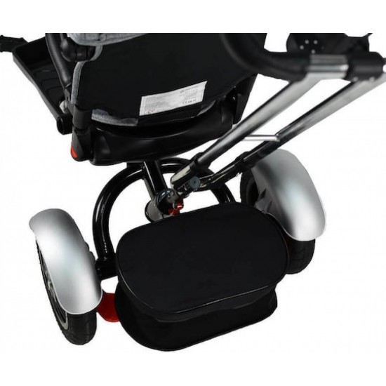 Bebe Stars Παιδικό Τρίκυκλο Ποδήλατο 360° Chopper 6in1 Μετατρεπόμενο με Αποθηκευτικό Χώρο, Σκίαστρο & Χειρολαβή 814-188 Μαύρο