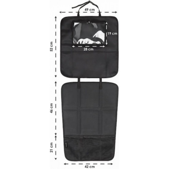 Bebe Stars Προστατευτικό με Θήκες και iPAD Θήκη για το Αυτοκίνητο 3 σε 1 (80-130) Μαύρο