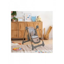 Bebe Stars Nuovo Αναδιπλούμενο Καρεκλάκι Φαγητού με Μεταλλικό Σκελετό & Κάθισμα από Δερματίνη Mocha 867-182