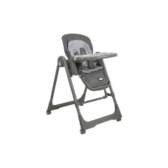 Bebe Stars Nuovo Αναδιπλούμενο Καρεκλάκι Φαγητού με Μεταλλικό Σκελετό & Κάθισμα από Δερματίνη (867-186) Grey