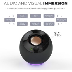 Creative Pebble SE RGB Ηχεία Υπολογιστή 2.0 USB-C (51MF1725AA000) Μαύρα