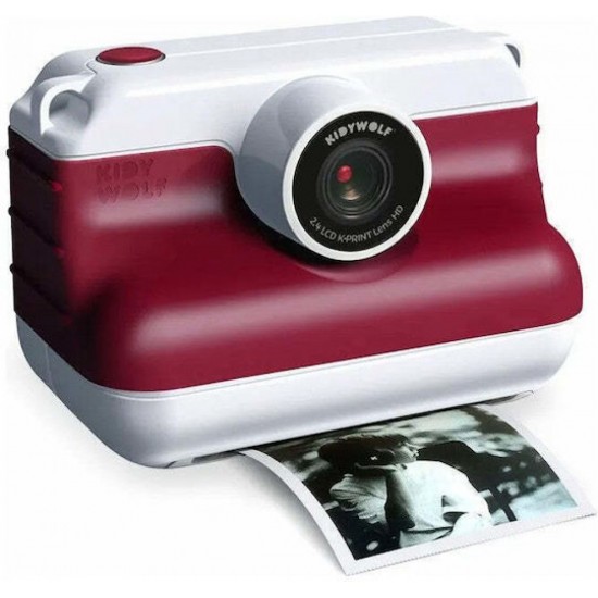 Kidywolf Instant Camera with Thermal Printer (KDW-182693) Red