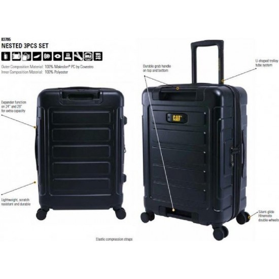CAT Stealth Βαλίτσα Καμπίνας με ύψος 55cm (83795/50) Μαύρο