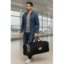 Caterpillar Σακ Βουαγιάζ 80lt με Ρόδες Υφασμάτινο (84654-84) Μαύρο