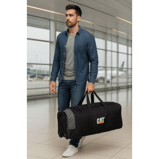 Caterpillar Σακ Βουαγιάζ 80lt με Ρόδες Υφασμάτινο (84654-84) Μαύρο