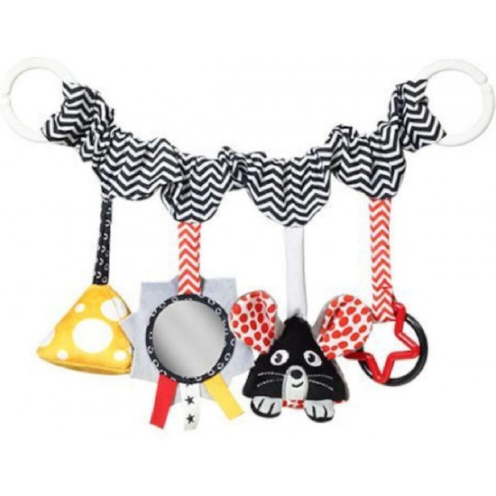 Babyono Cheese & Skip Κρεμαστό Παιχνίδι Δραστηριοτήτων για Καρότσι και Κούνια (BN797)