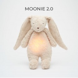 MOONIE 2.0: Επαναφορτιζόμενο Βοήθημα Ύπνου με Ηχογράφηση και Αισθητήρα Κλάματος Οργανικό Βαμβάκι Sand Bunny +0m