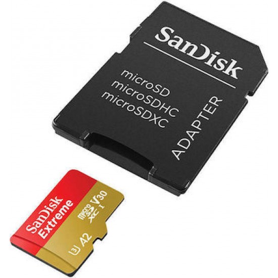 Sandisk Extreme microSDXC 1TB U3 V30 A2 UHS-I με αντάπτορα 190MB/s SDSQXAV-1T00-GN6MA