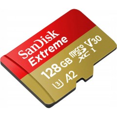 Sandisk Extreme microSDXC 128GB U3 V30 A2 UHS-I 190MB/s με αντάπτορα